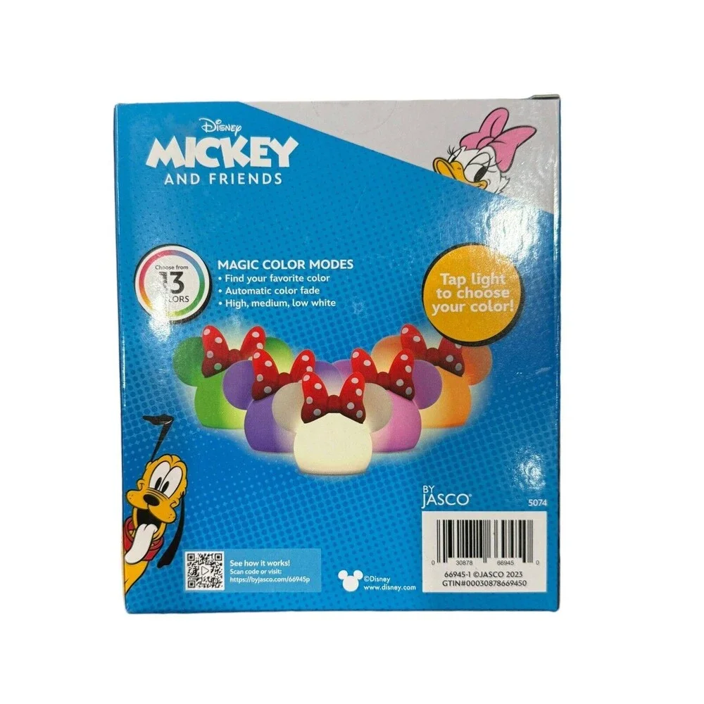 NEW! Disney Mickey & Friends Minnie Mouse Squishy Light Color Changing 13 Colors